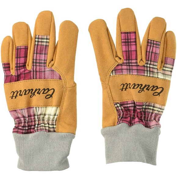 NWT Carhartt Women's Suede Work-Knit Gloves - Picture 2 of 3